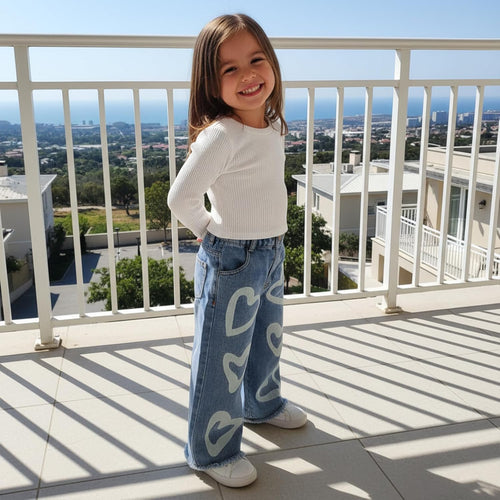 Adorable Denim Heart Outfit